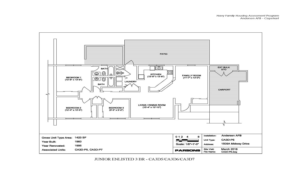 Junior Enlisted 3 Bedroom